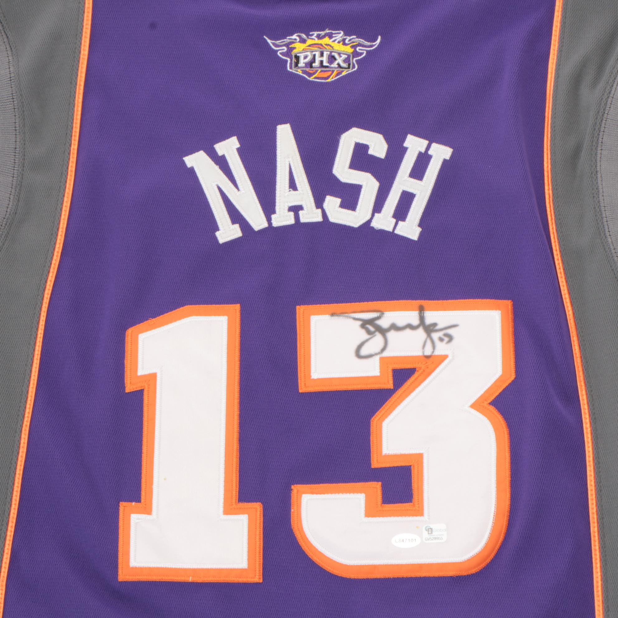 Steve Nash and Amar'e Stoudemire Signed Adidas Charlotte Hornets Jerseys, COAs