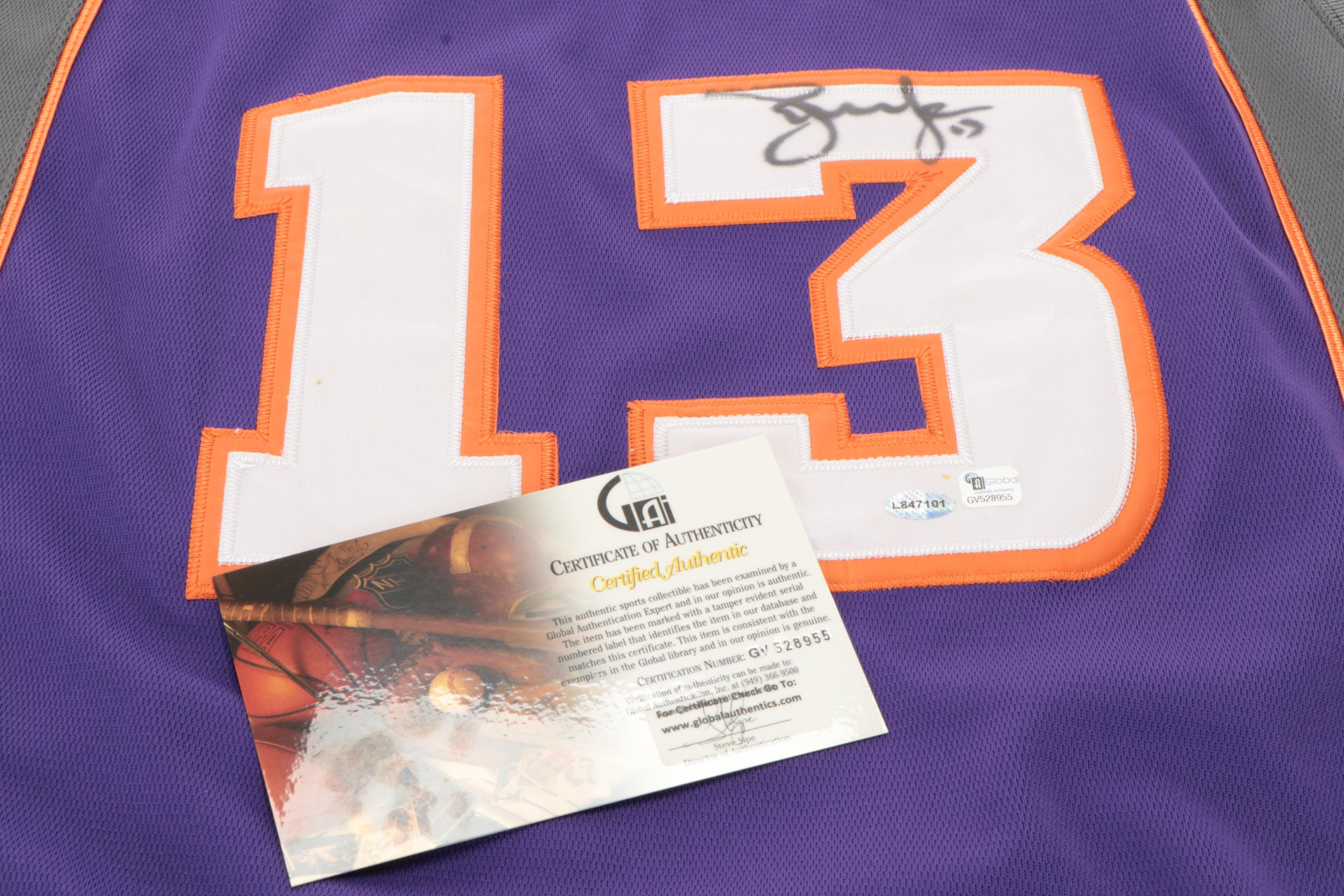 Steve Nash and Amar'e Stoudemire Signed Adidas Charlotte Hornets Jerseys, COAs