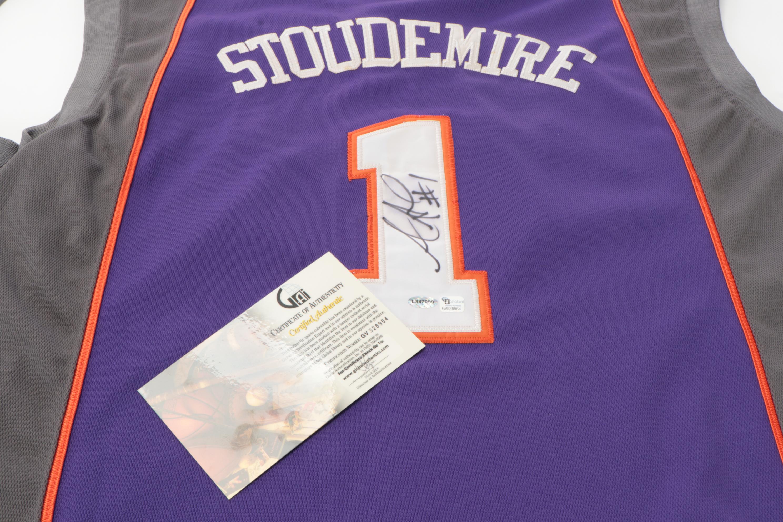 Steve Nash and Amar'e Stoudemire Signed Adidas Charlotte Hornets Jerseys, COAs