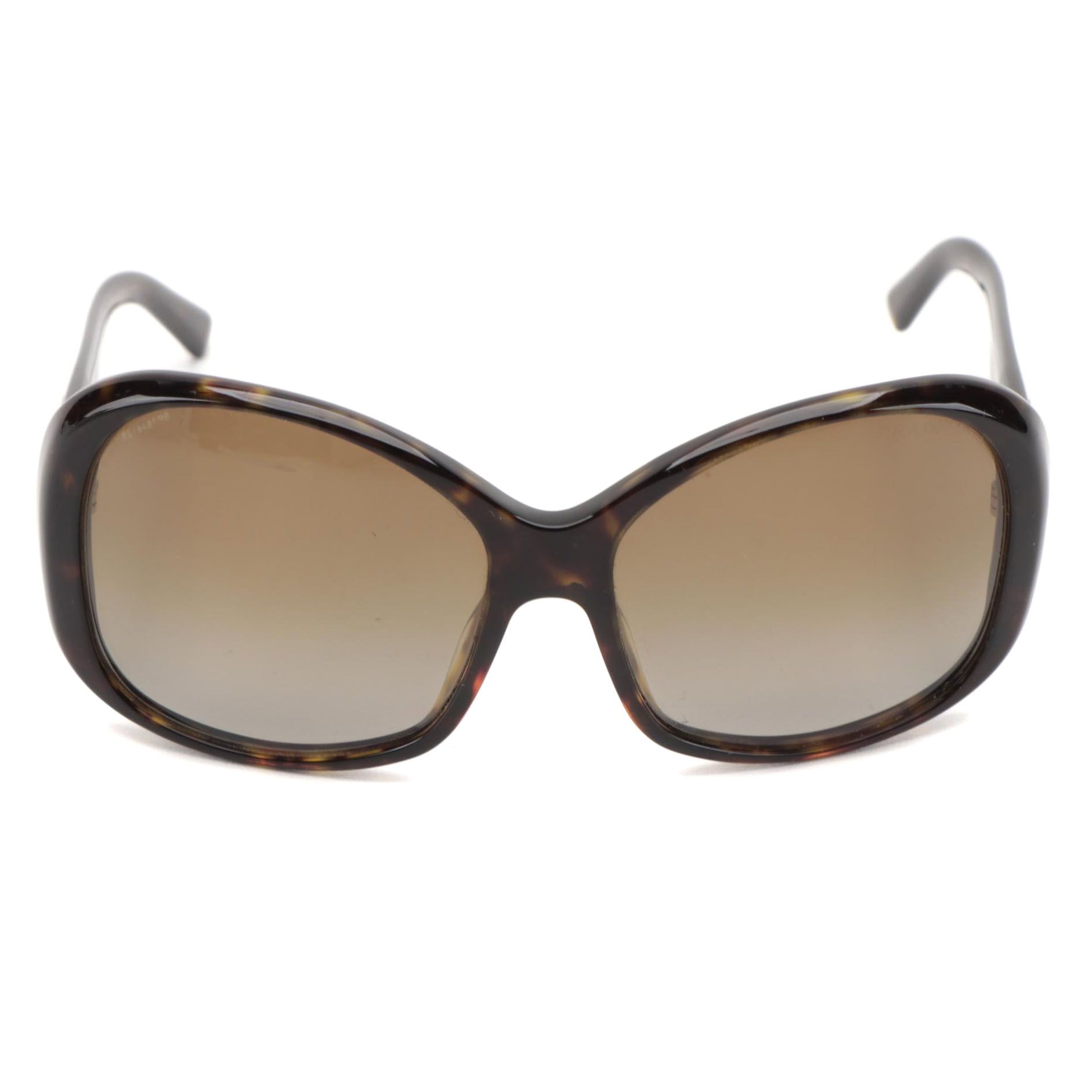 Prada SPR 03M Havana Brown Sunglasses with Gradient Polarized Lenses