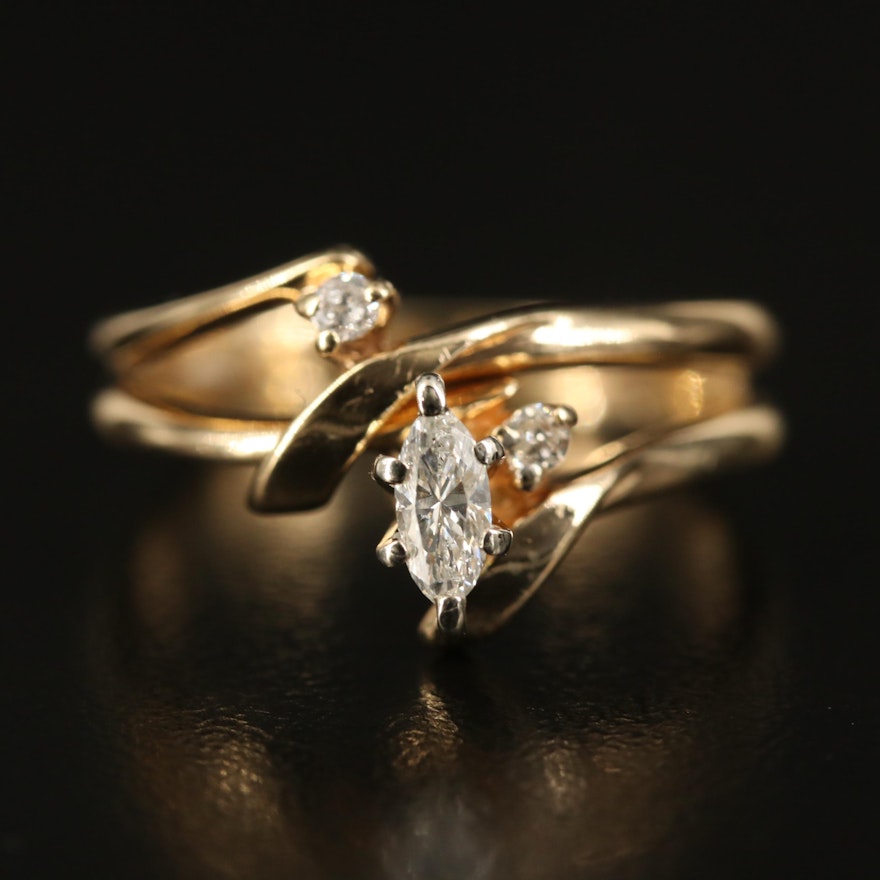 14K Diamond Ring