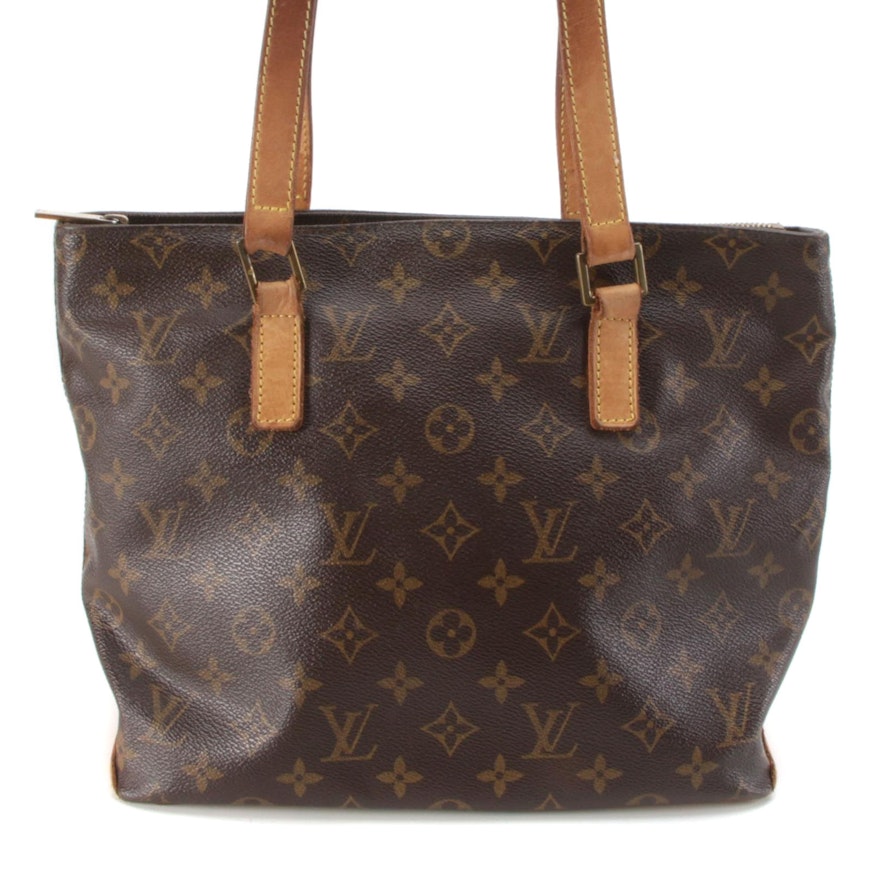 Louis Vuitton Cabas Piano Shoulder Tote in Monogram Canvas and Vachetta Leather