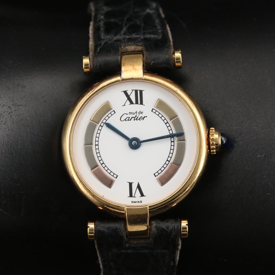 Vintage Cartier Vendôme Vermeil Quartz Wristwatch