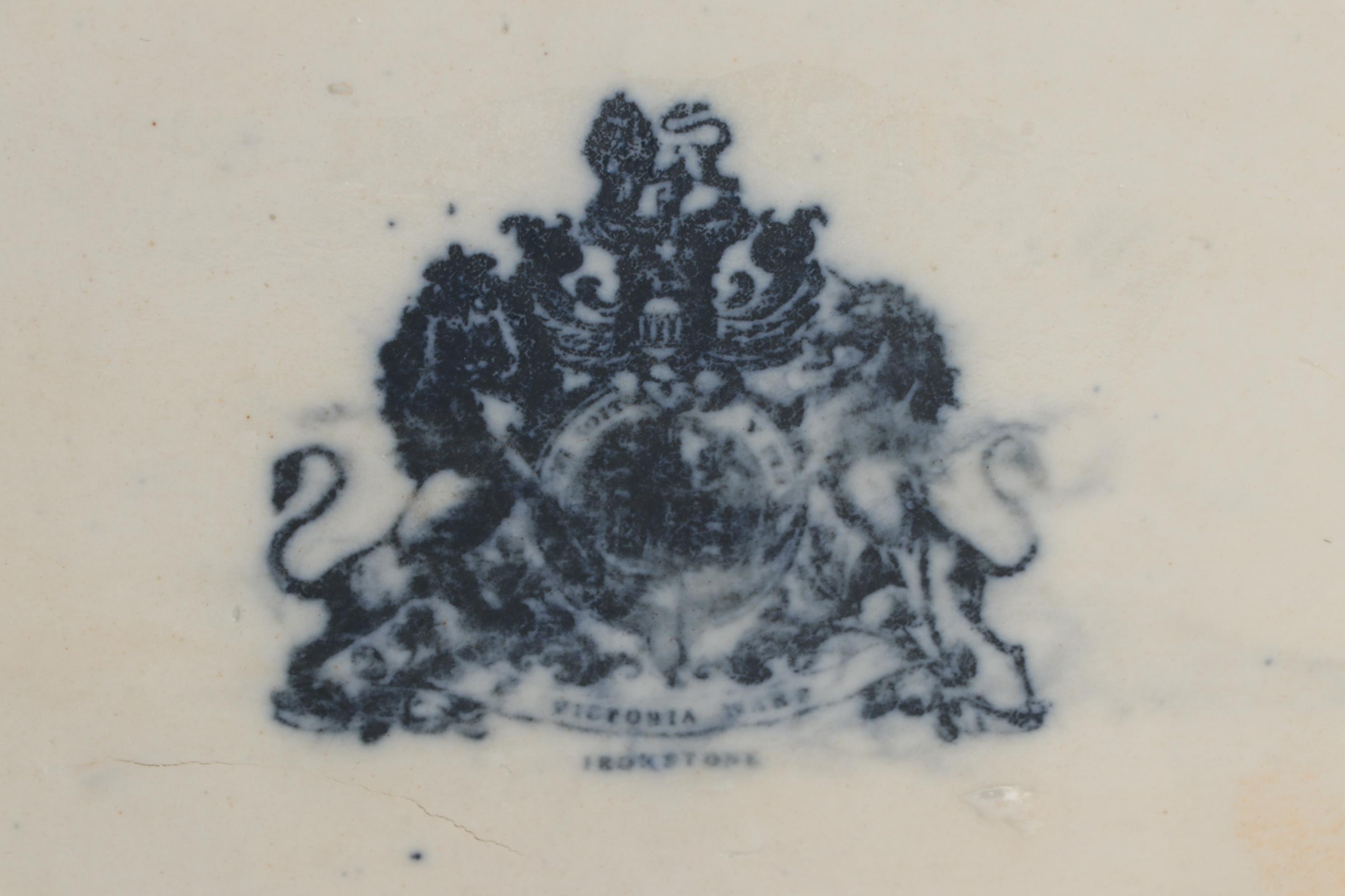 Victoria Ware Blue and White Ironstone Umbrella Stand, Late 20th Century