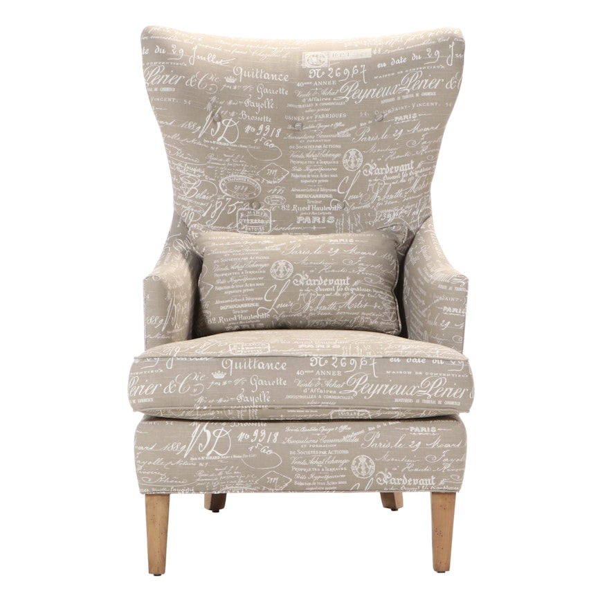 Front Room Furnishings Buttoned-Down Wingback Armchair