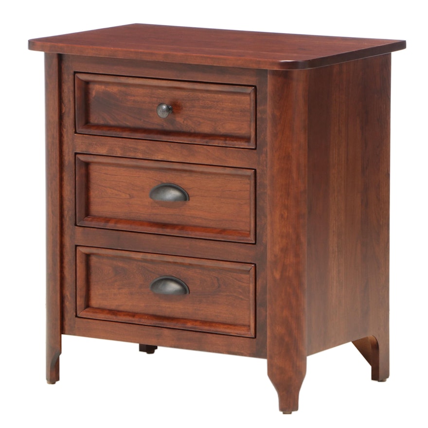 Yutzy Woodworking "Hudson" Cherrywood Three-Drawer Nightstand