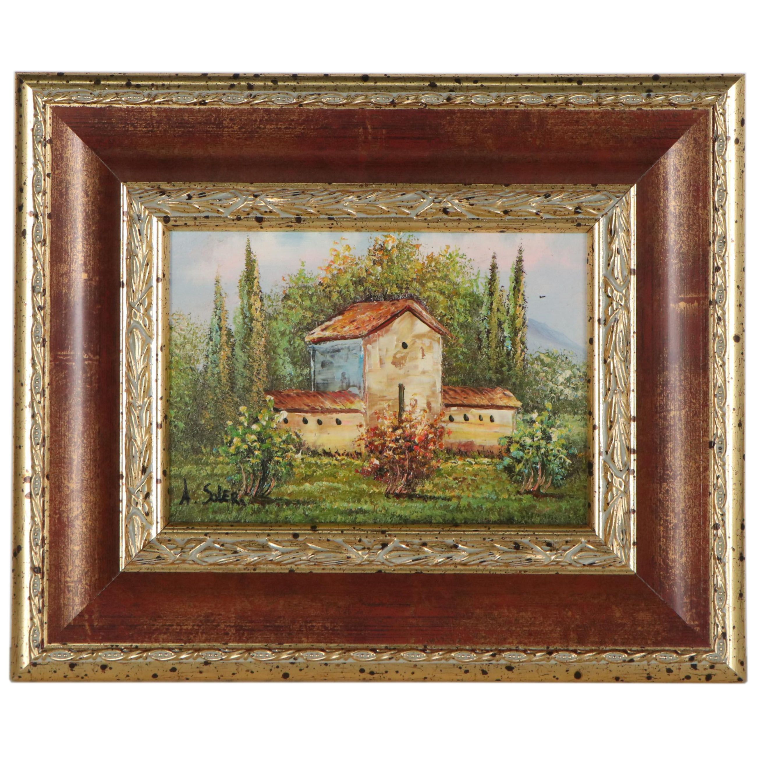 Aldo Soleri Oil Painting "Paesaggio"