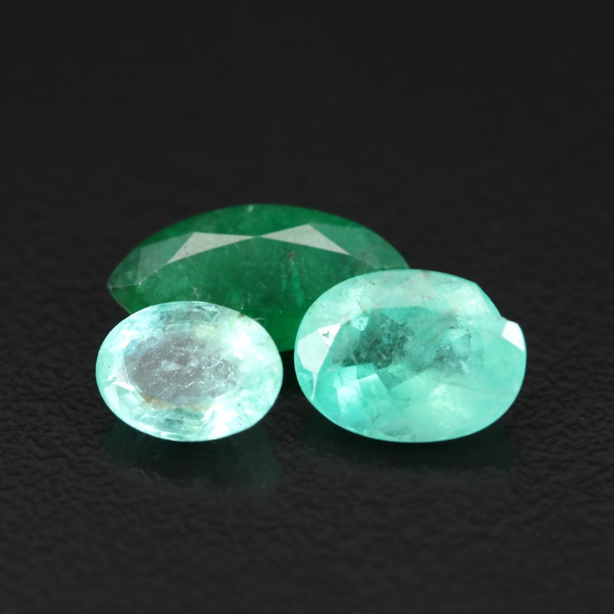 Loose 5.41 CTW Faceted Emeralds