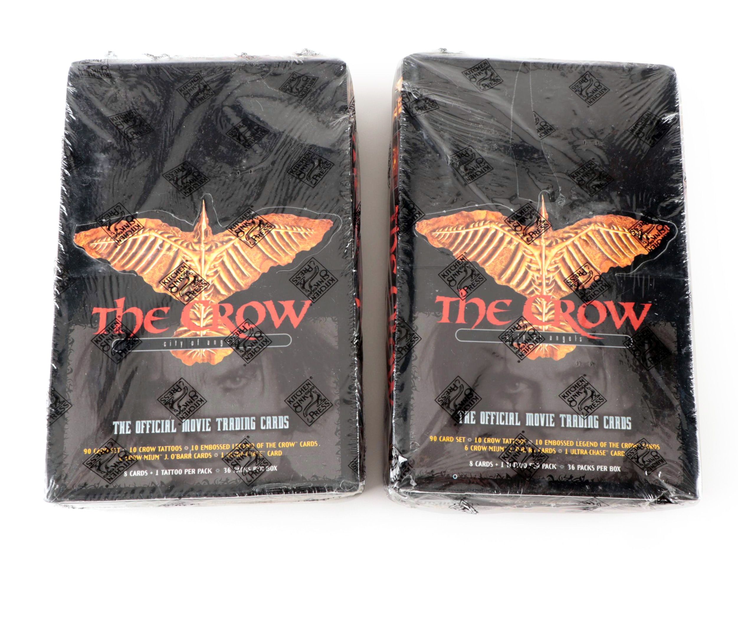 1990s "Pocahontas," "The Crow," "Official Hollywood" Sealed Trading Card Boxes