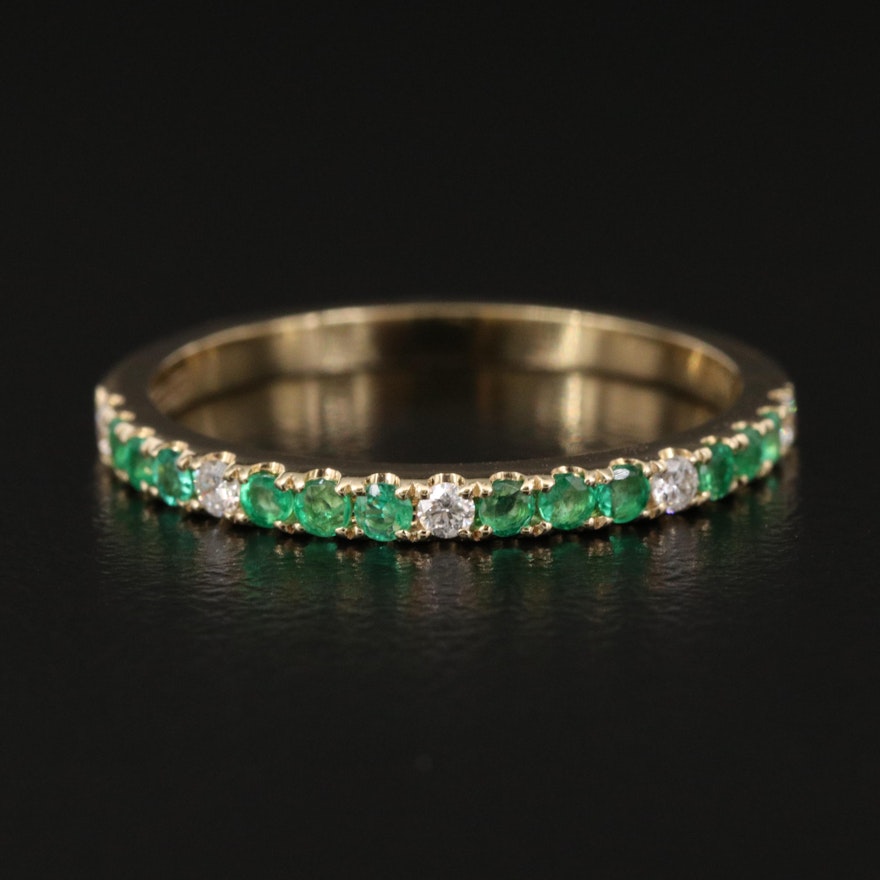 EFFY 14K Emerald and Diamond Band