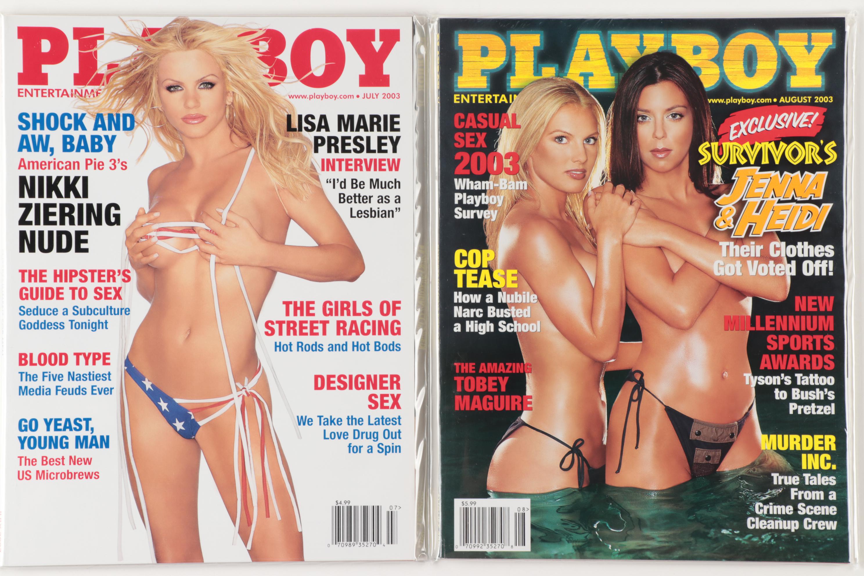 "Playboy" Magazines Featuring Halle Berry, Daryl Hannah and Others, 2003