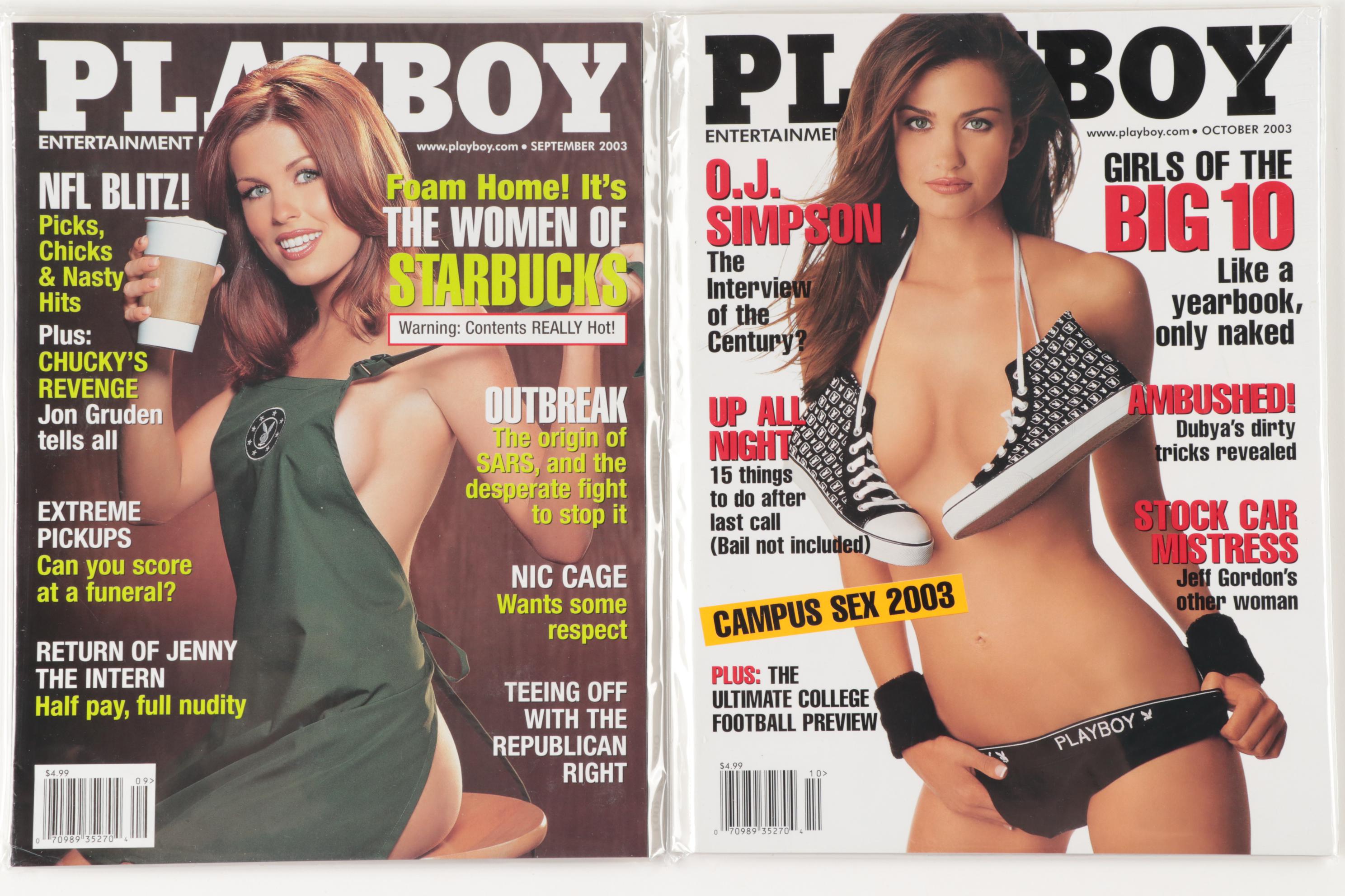 "Playboy" Magazines Featuring Halle Berry, Daryl Hannah and Others, 2003