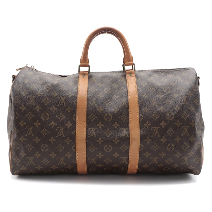 Louis Vuitton Malletier Keepall 50 Bandoulière in Monogram Canvas