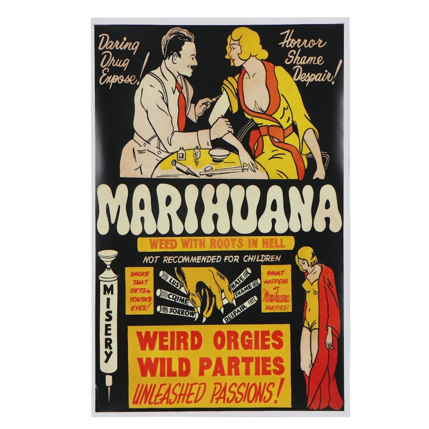 "Marihuana" Propaganda Giclée Poster, 21st Century