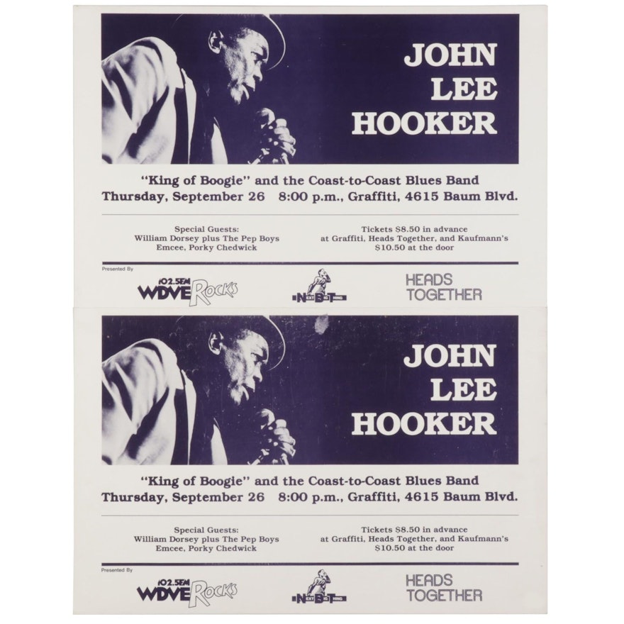 John Lee Hooker Concert Posters, 1985