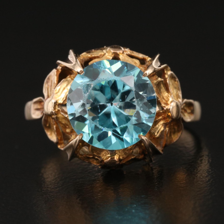 1940s 10K Zircon Ring