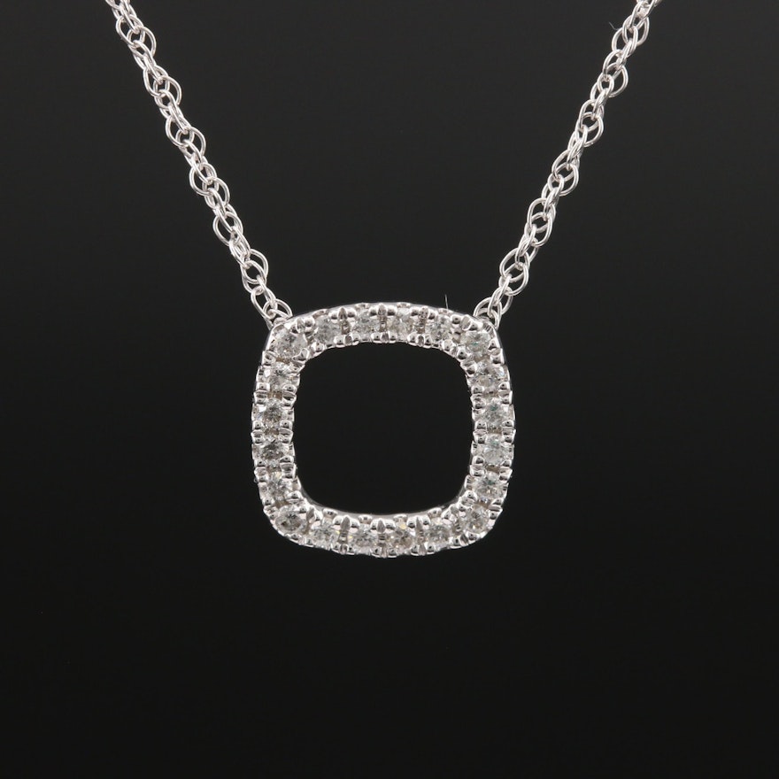 Minimalist 10K Diamond Necklace