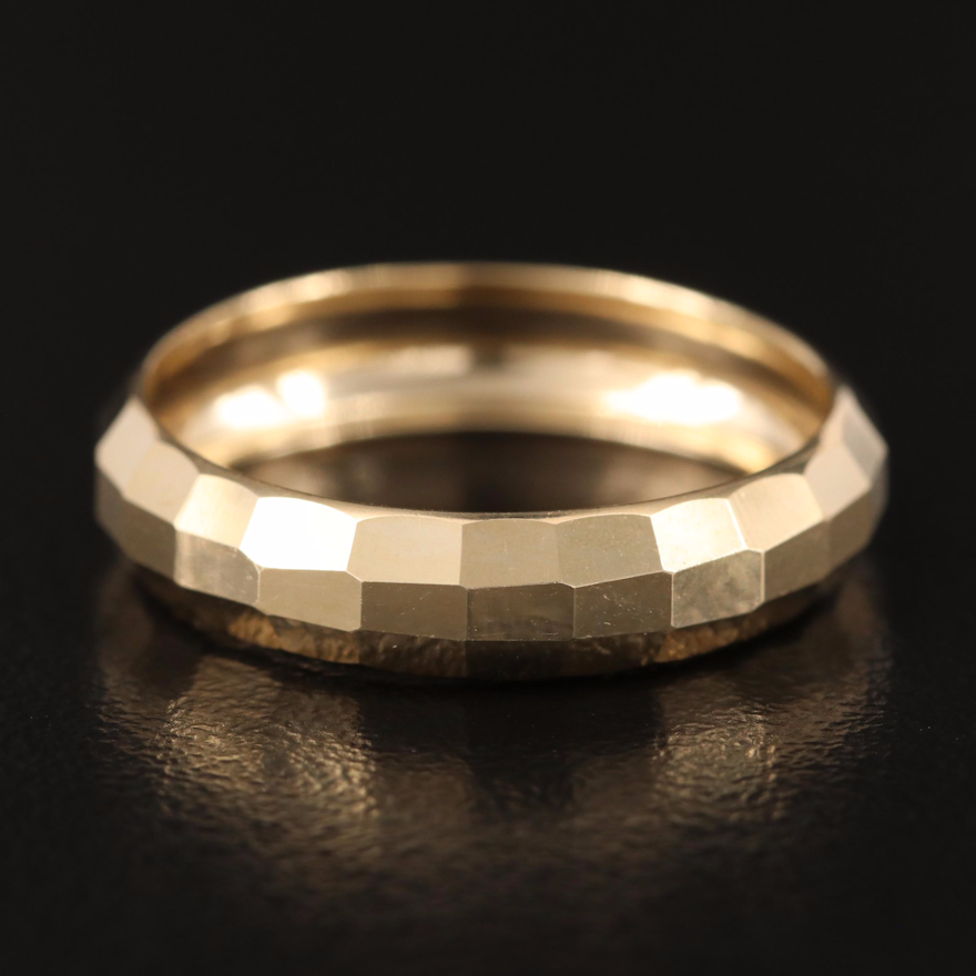 10K Turkish Gold Faceted Band