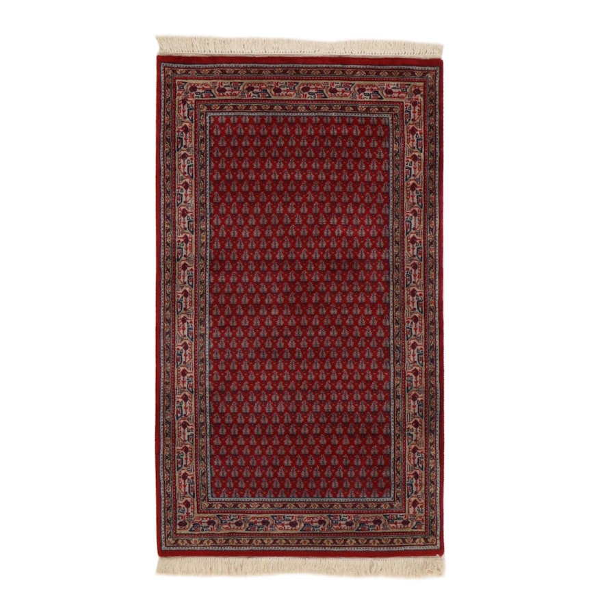 2'11 x 5'7 Hand-Knotted Indo-Persian Mir Sarouk Rug, 2010s