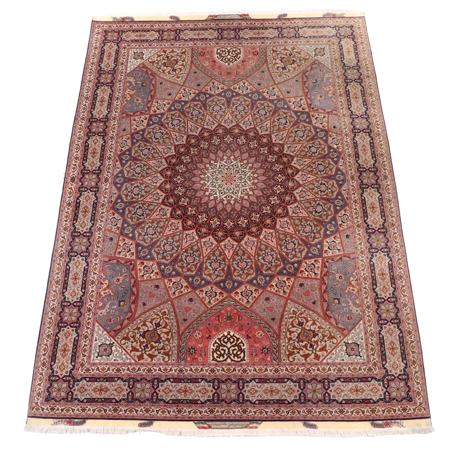 8'3 x 11'10 Hand-Knotted Persian Tabriz Room Sized Rug