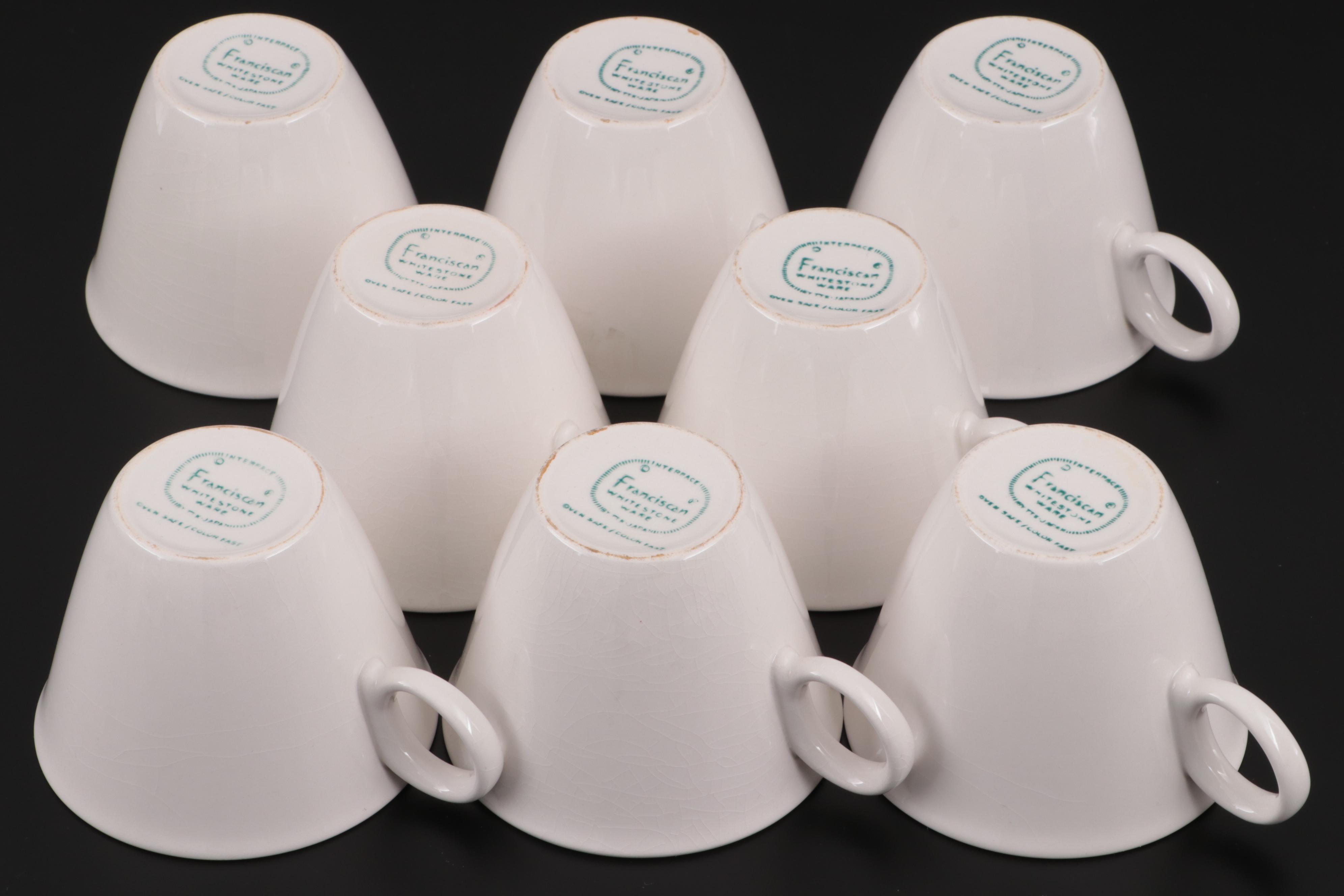 Franciscan "Cloud Nine" White Stoneware Dinnerware, 1960s