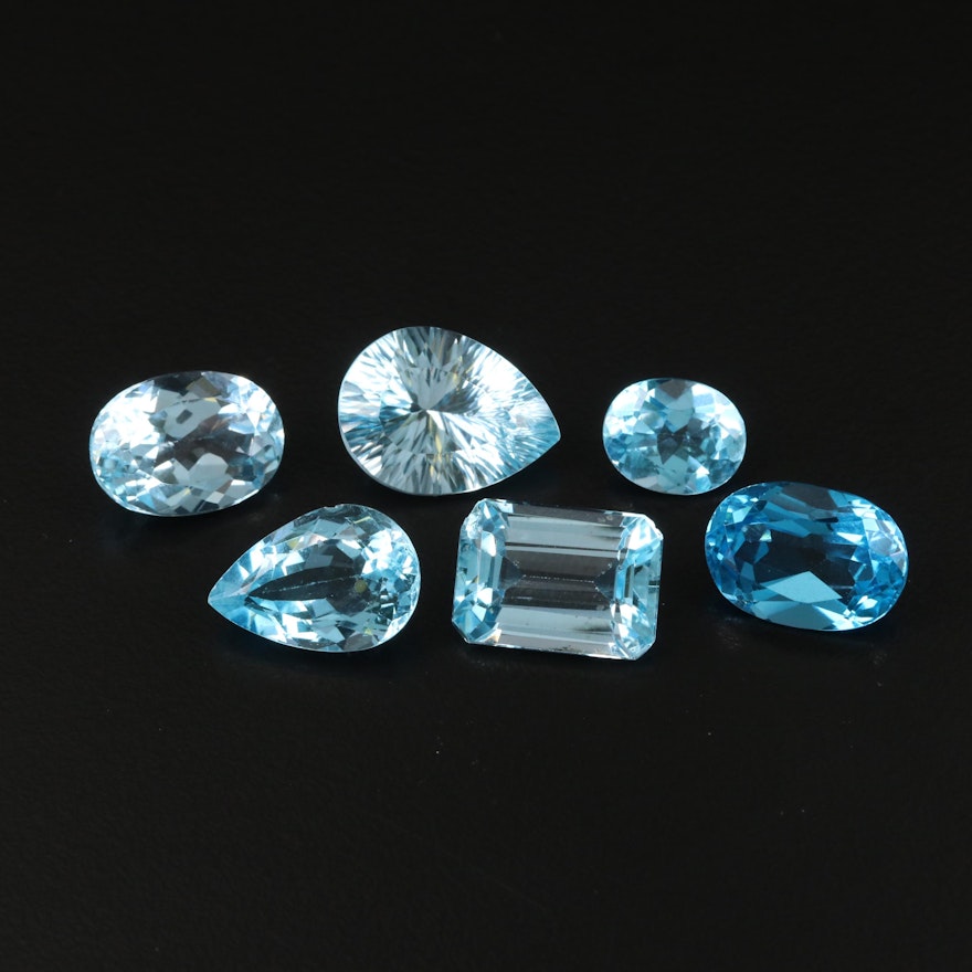 Loose 43.47 CTW Mixed Faceted Topaz Selection