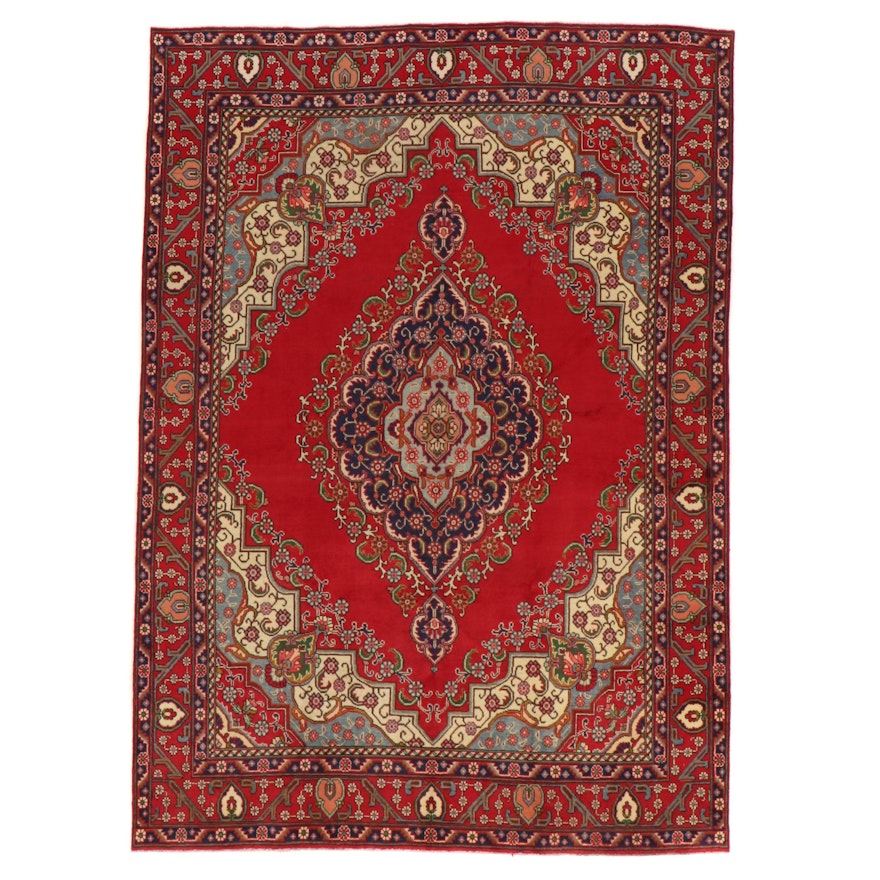 8'1 x 11'3 Hand-Knotted Persian Tabriz Area Rug