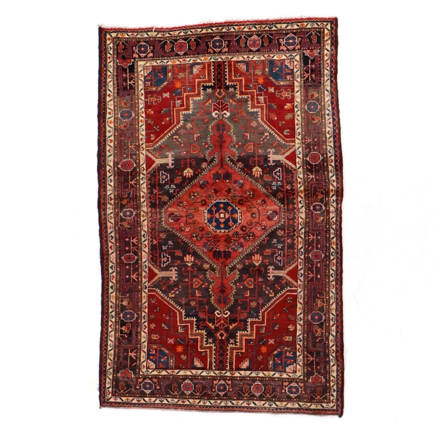 4'5 x 7'2 Hand-Knotted Persian Tuyserkan Area Rug