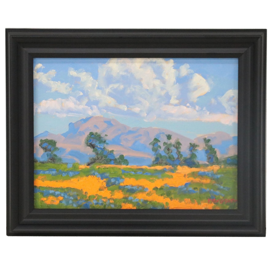 Marc Graison Abstract Landscape Oil Painting "Fertile Field," 2021