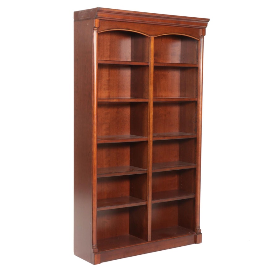 Contemporary Cherrywood Illuminated Bookcase