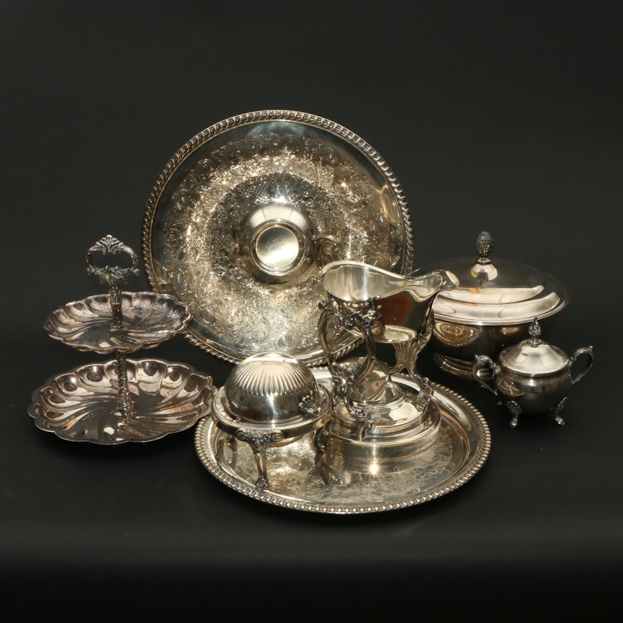 Gorham, Rogers, Webster-Wilcox and Other Silver Plate Serveware
