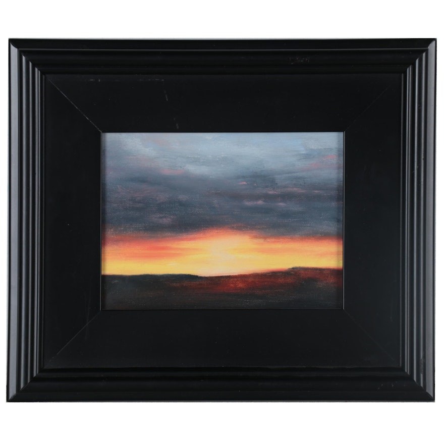 Suzanna “Sanna” Frank Landscape Oil Painting "Sunset #6," 2014