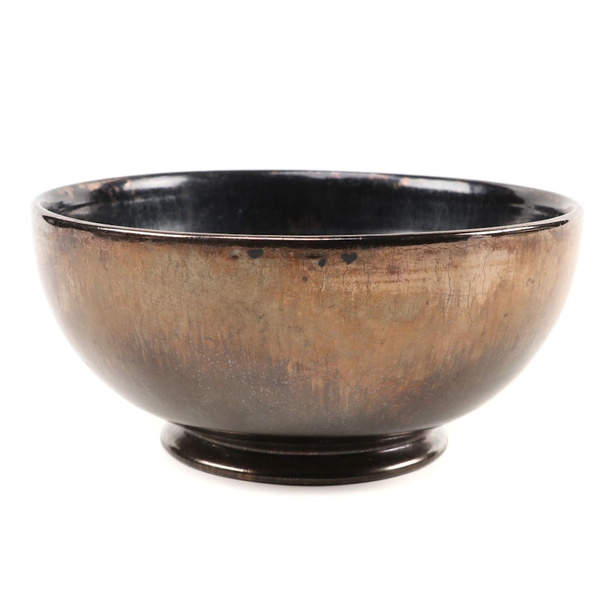 Danish Modern Solfatara Glaze Bowl Attributed to Jens Quistgaard