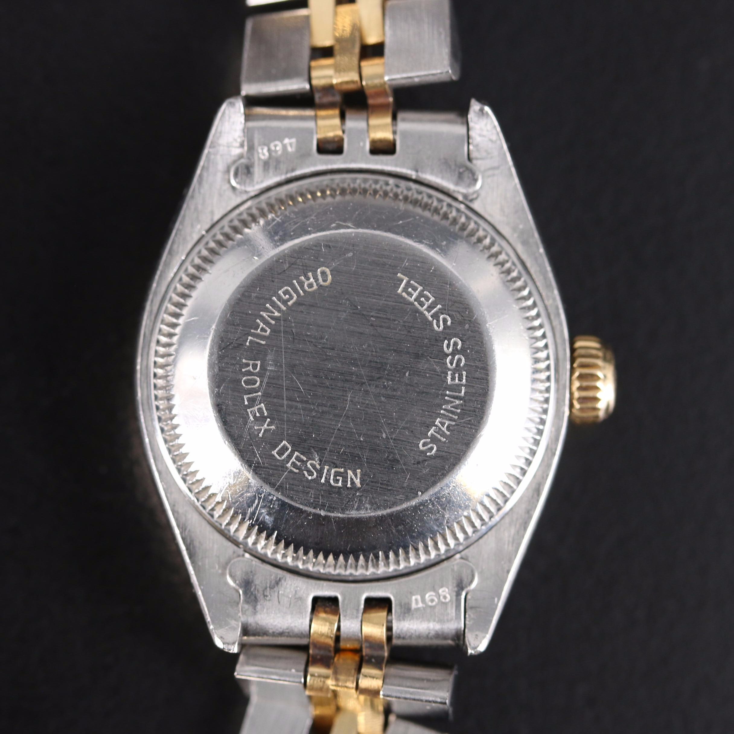 1982 Rolex Datejust Diamond Bezel 18K Gold and Stainless Steel Watch