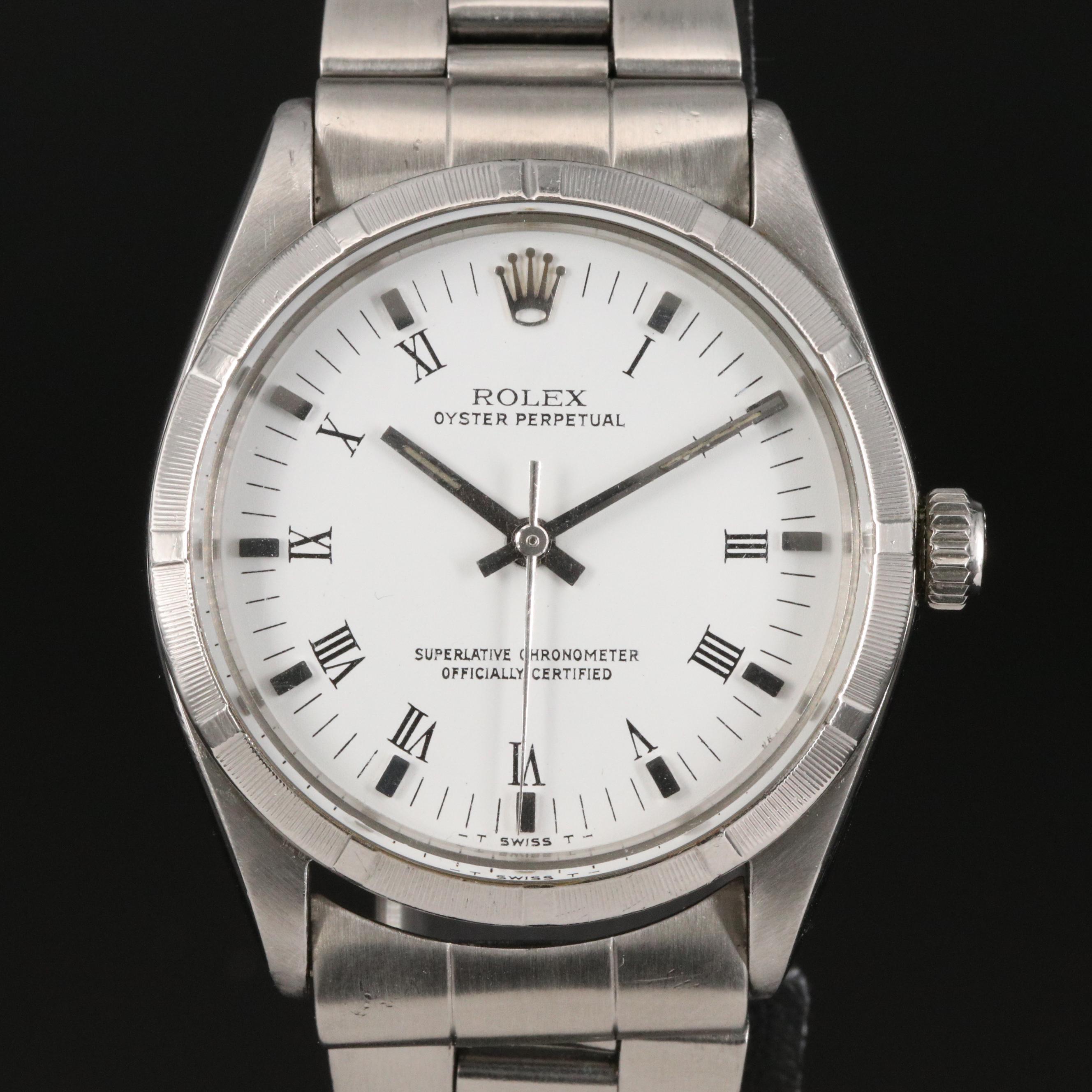1967 Rolex Oyster Perpetual 1002 Stainless Steel Automatic Watch