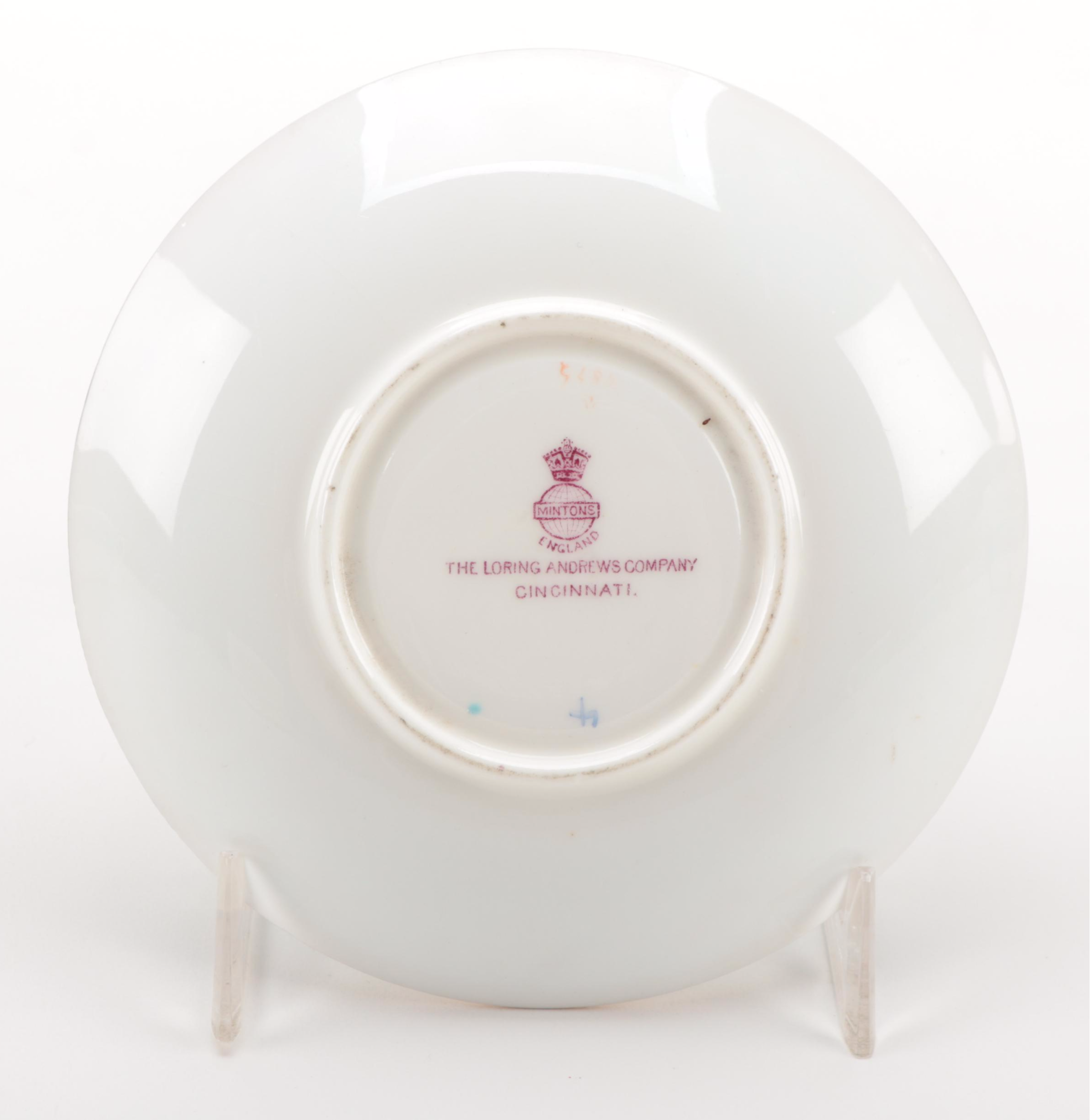 Minton Gilt Bone China Demitasse Cups and Saucers, Late 19th/Early 20th Century