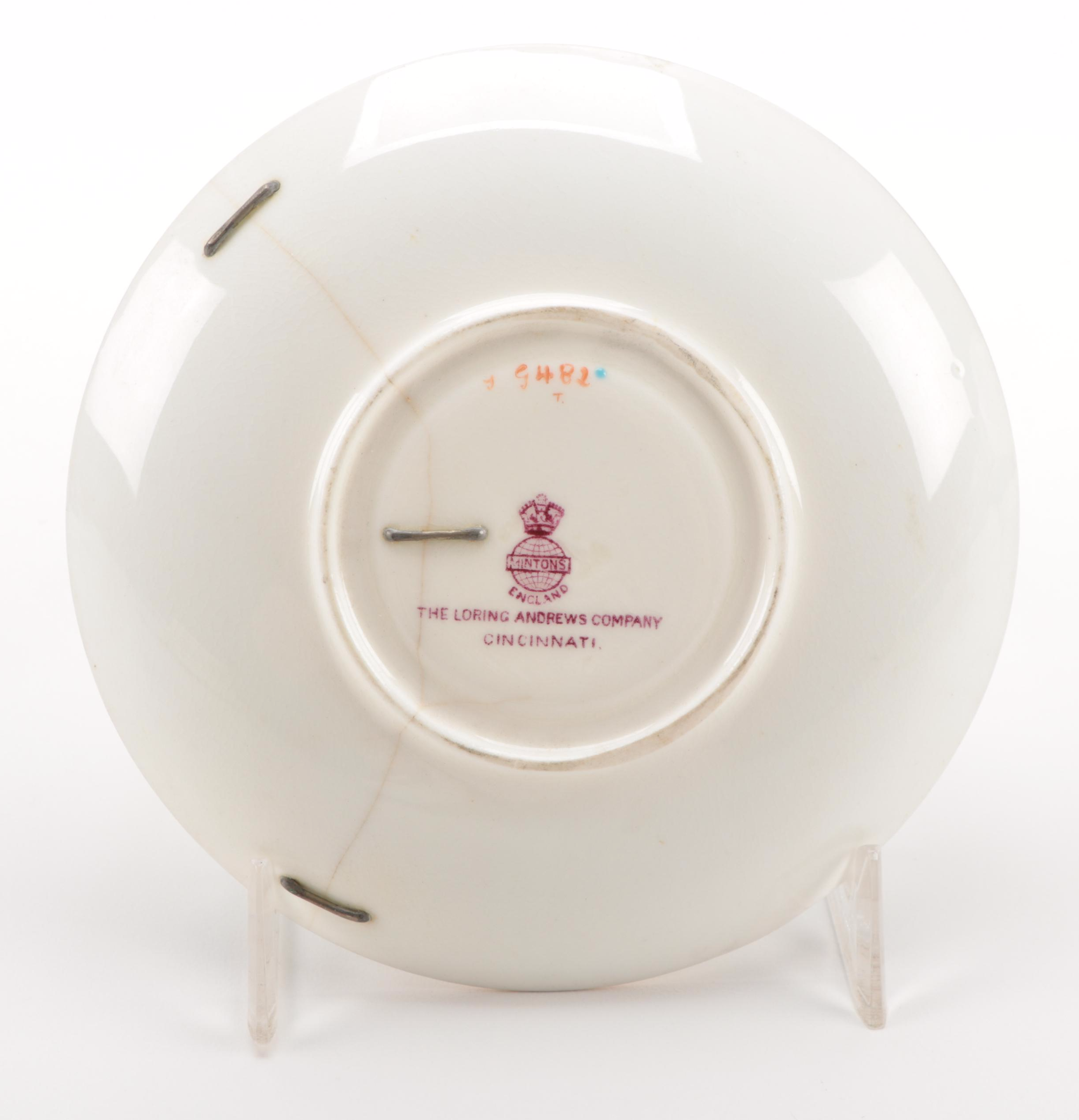 Minton Gilt Bone China Demitasse Cups and Saucers, Late 19th/Early 20th Century