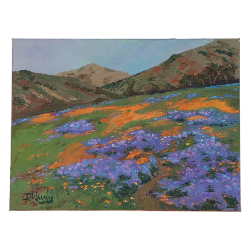 James Baldoumas Oil Painting "California Wildflowers"