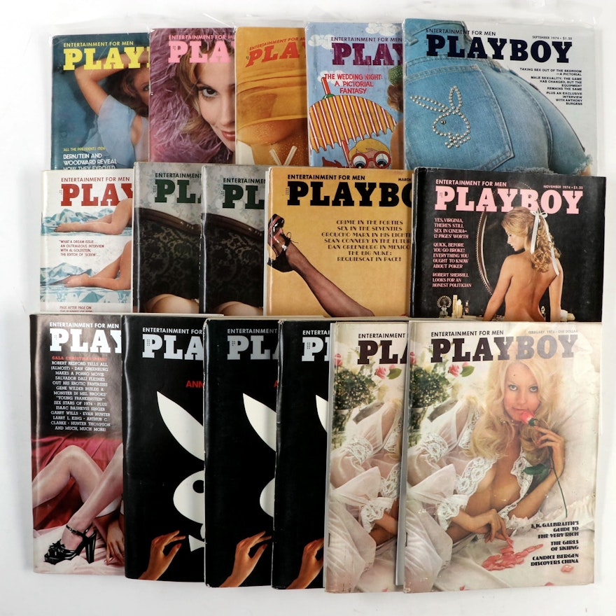 "Playboy" Magazines Including 20th Anniversary and Playmate of the Year, 1974