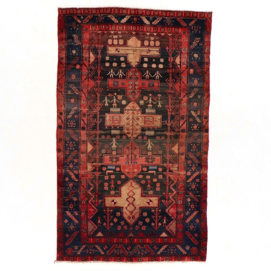 4'8 x 8' Hand-Knotted Persian Kolyai Area Rug