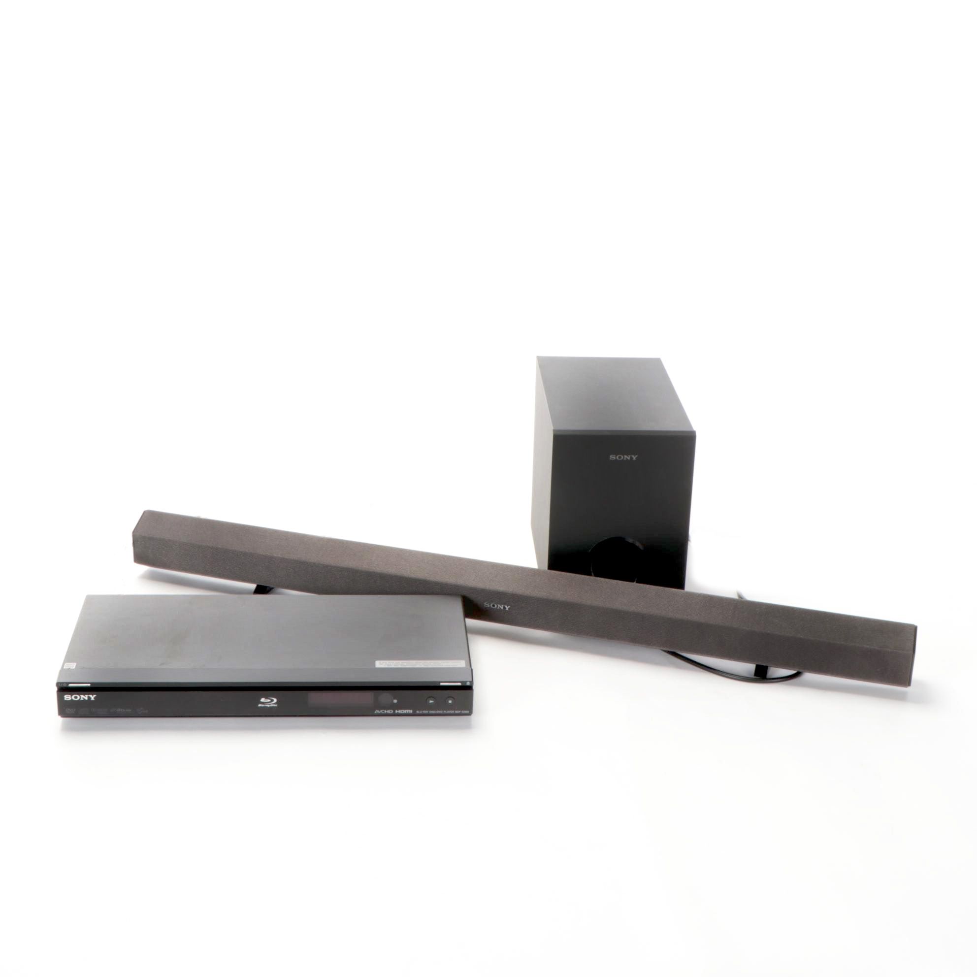 Sony SA-CT60 Soundbar and Subwoofer with BDP-S360 Blu-ray Player
