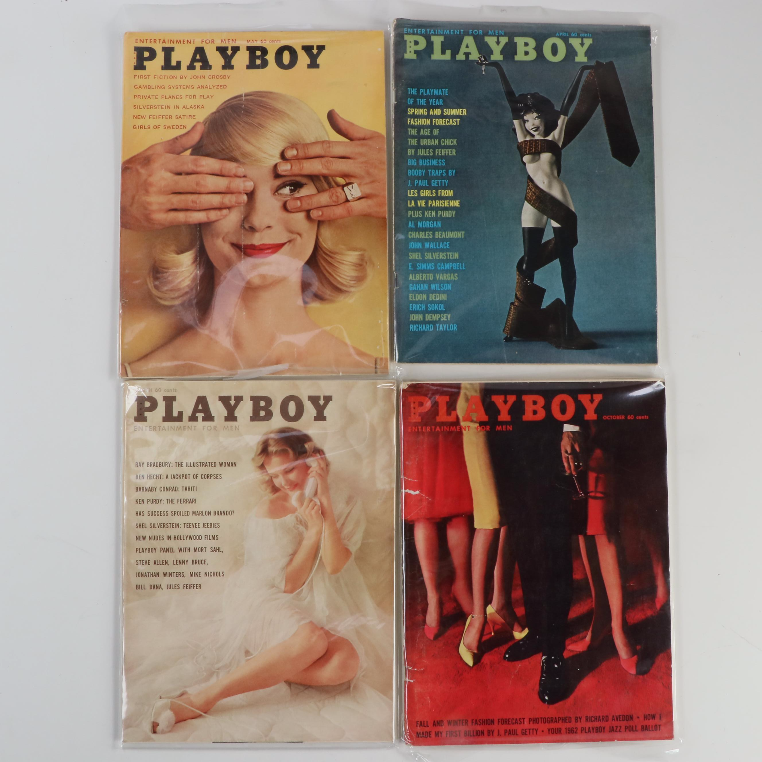 "Playboy" Magazines Including "Girls of Sweden" and "Playmate of the Year", 1961