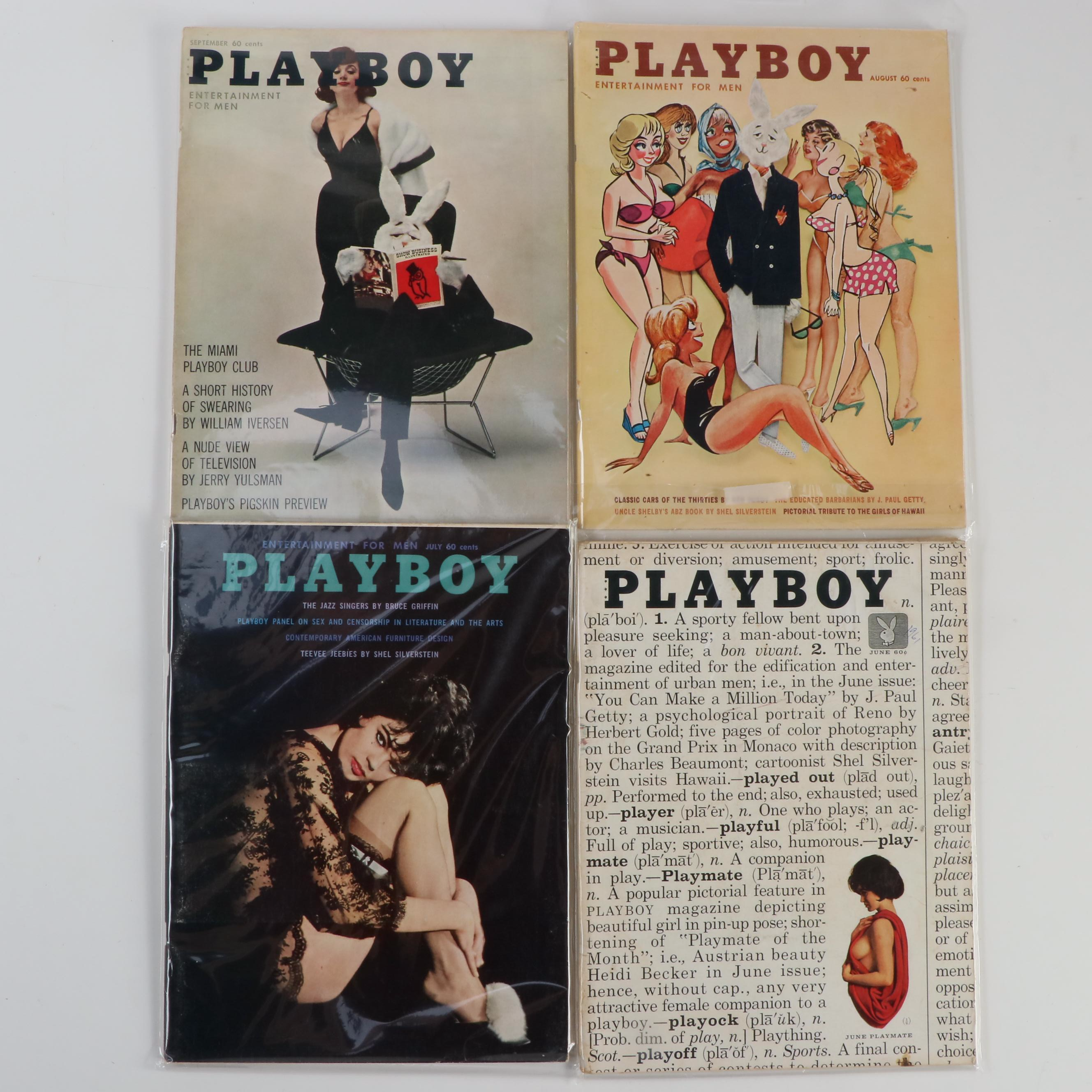 "Playboy" Magazines Including "Girls of Sweden" and "Playmate of the Year", 1961