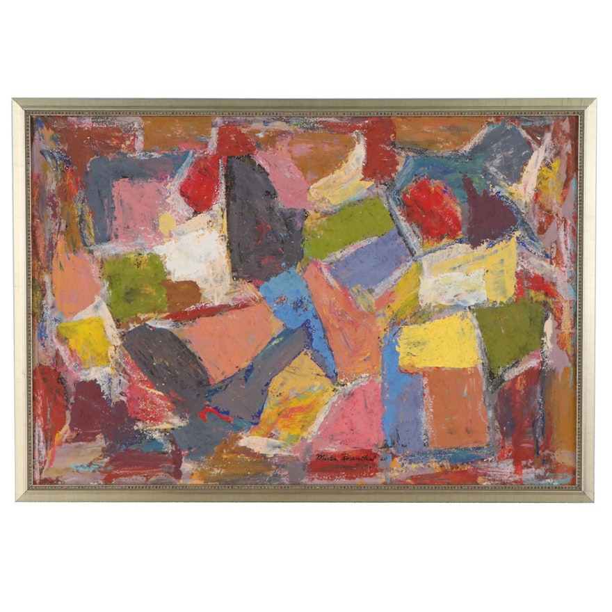 Martin Rosenthal Abstract Oil Painting, 1960