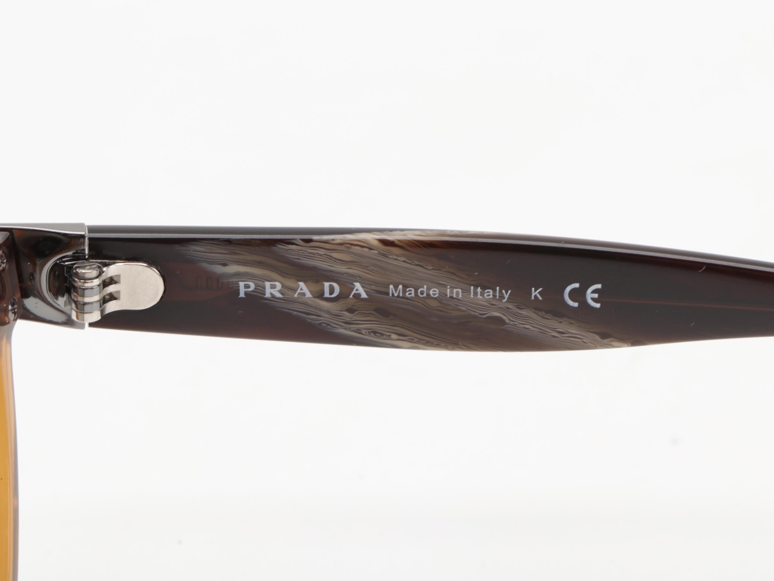 Prada SPR01U Brown Aviator Sunglasses