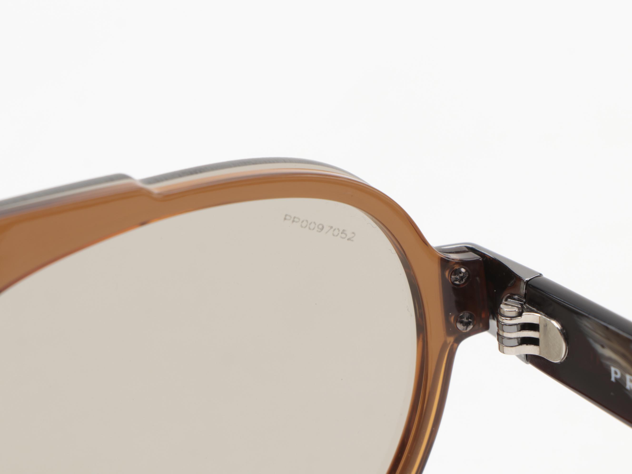 Prada SPR01U Brown Aviator Sunglasses