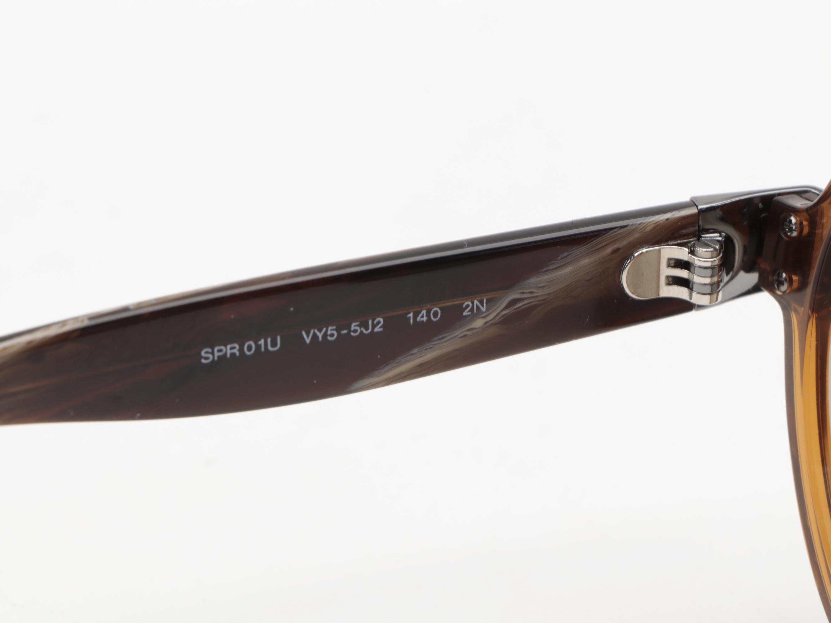 Prada SPR01U Brown Aviator Sunglasses