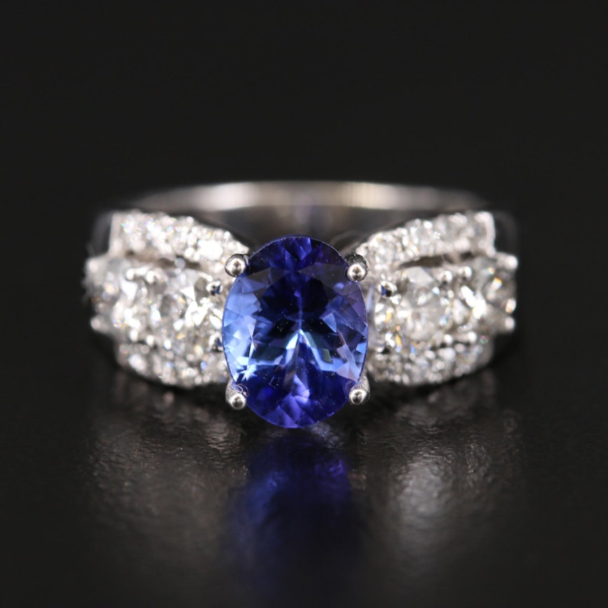 14K 1.47 CT Tanzanite and 1.38 CTW Diamond