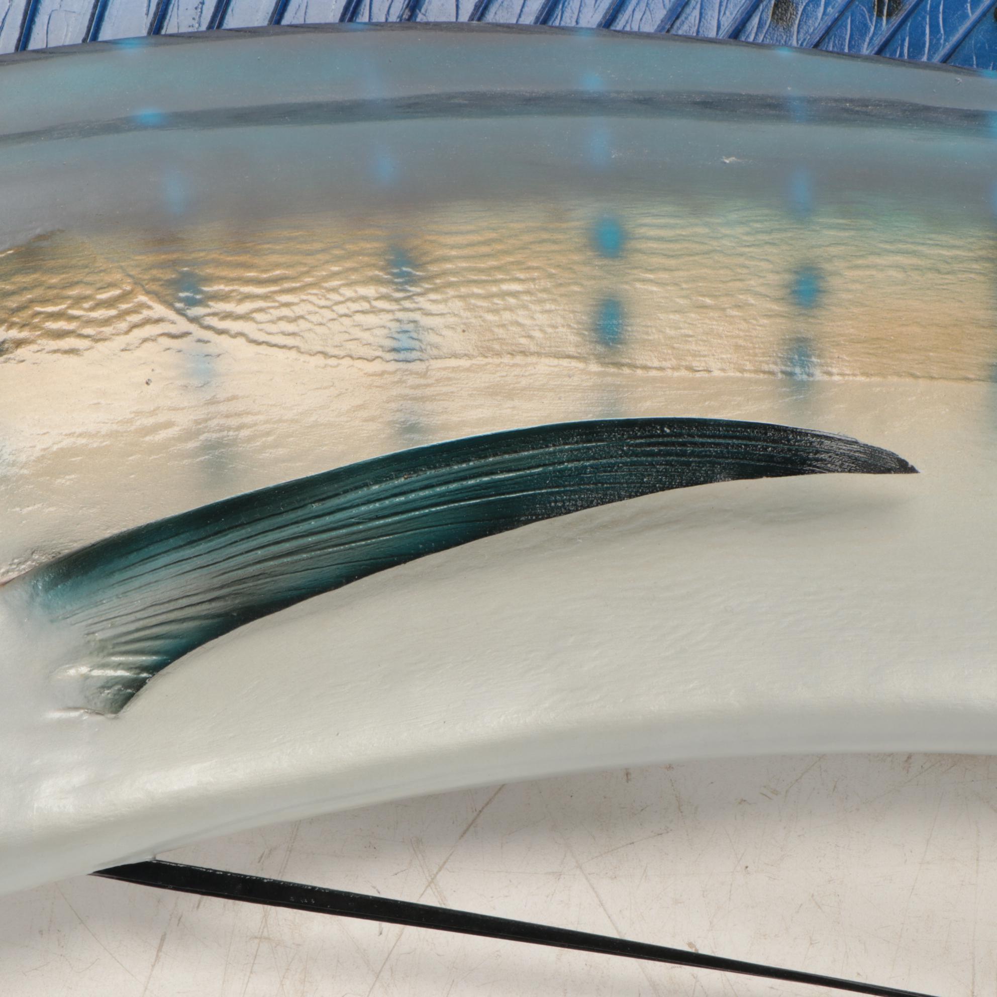 Blue Sailfish Taxidermy Fiberglass Full Body Wall Mount