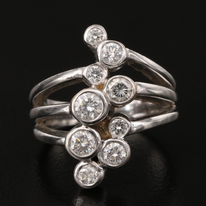 Gems One Corp. 14K 1.04 CTW Diamond "Bubbles" Ring